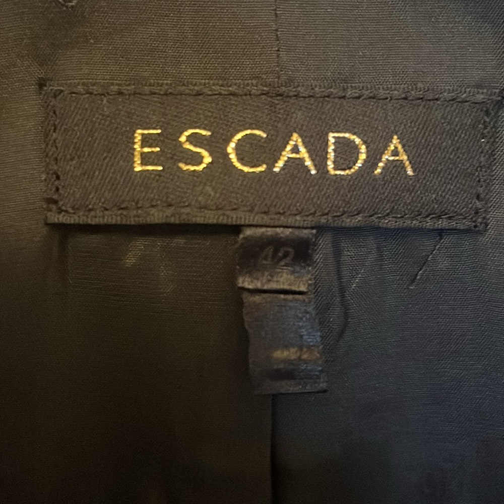 Escada Rare Vintage Black Jacket With Lace Detail - Picture 10 of 13
